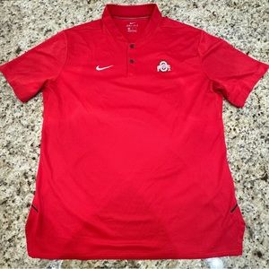 Nike The Ohio State University DRI-FIT Polo Large Scarlet